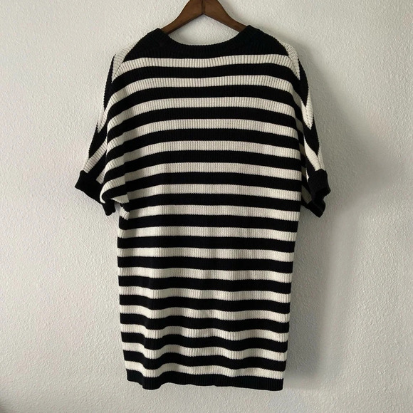 Cabi Whistle Striped Cardigan Knit 100% Cotton Short Sleeve Button Front Small - Picture 9 of 10